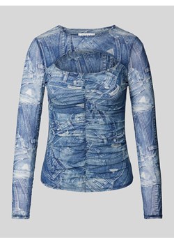 Bluzka z długim rękawem i wycięciem model ‘BRIENNA’ ze sklepu Peek&Cloppenburg  w kategorii Bluzki damskie - zdjęcie 171561980