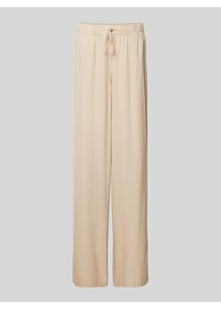 Spodnie o kroju regular fit z mieszanki lnu i wiskozy z tunelem ze sklepu Peek&Cloppenburg  w kategorii Spodnie damskie - zdjęcie 171562002