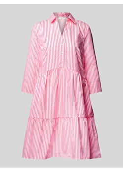 Sukienka koszulowa o długości do kolan ze wzorem w paski ze sklepu Peek&Cloppenburg  w kategorii Sukienki - zdjęcie 171562781