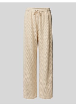 Spodnie materiałowe z ażurowym wzorem ze sklepu Peek&Cloppenburg  w kategorii Spodnie damskie - zdjęcie 171562860