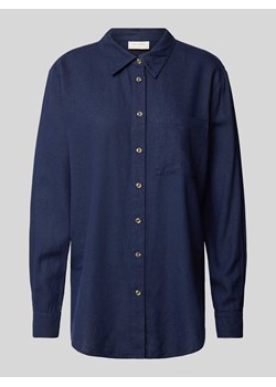 Bluzka lniana stylizowana na denim model ‘Lava’ ze sklepu Peek&Cloppenburg  w kategorii Koszule damskie - zdjęcie 171563070