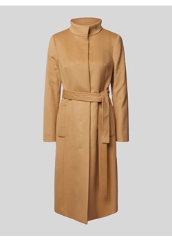 Płaszcz kaszmirowy z wiązanym paskiem model ‘CASENOSA’ ze sklepu Peek&Cloppenburg  w kategorii Płaszcze damskie - zdjęcie 171563081