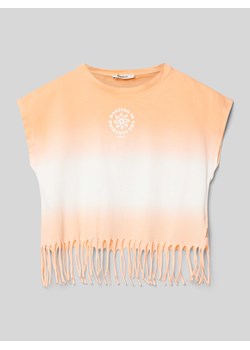 T-shirt z postrzępionym dołem ze sklepu Peek&Cloppenburg  w kategorii Bluzki dziewczęce - zdjęcie 171563562