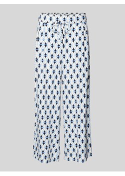 Spodnie materiałowe z wiskozy ze wzorem na całej powierzchni ze sklepu Peek&Cloppenburg  w kategorii Spodnie damskie - zdjęcie 171564082