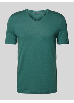T-shirt z dekoltem w serek ze sklepu Peek&Cloppenburg  w kategorii T-shirty męskie - zdjęcie 171564093