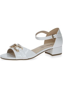 Caprice Skórzane sandały w kolorze białym ze sklepu Limango Polska w kategorii Sandały damskie - zdjęcie 171564443