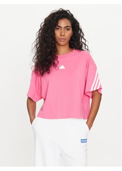 adidas T-Shirt Future Icons 3-Stripes IS3620 Różowy Loose Fit ze sklepu MODIVO w kategorii Bluzki damskie - zdjęcie 171568604