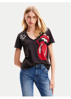 Desigual T-Shirt Rolling 24SWTK30 Czarny Regular Fit ze sklepu MODIVO w kategorii Bluzki damskie - zdjęcie 171570010