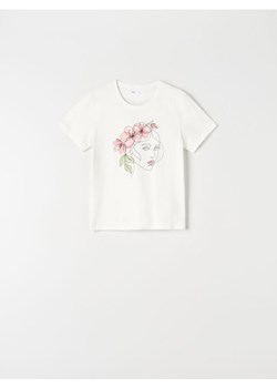 Sinsay - Koszulka z nadrukiem - kremowy ze sklepu Sinsay w kategorii Bluzki damskie - zdjęcie 171571140
