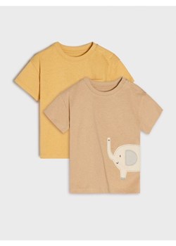 Sinsay - Koszulki 2 pack - beżowy ze sklepu Sinsay w kategorii Koszulki niemowlęce - zdjęcie 171571260