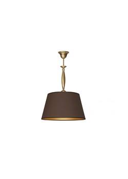 Lampa mosiężna z abażurem F-S1Bm ze sklepu MN Interiors - Lampy mosiężne w kategorii Lampy wiszące - zdjęcie 171572004