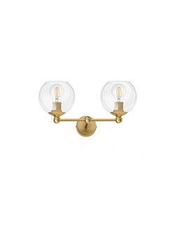 Elegancki złoty kinkiet klosze kule KLT-K2B ze sklepu MN Interiors - Lampy mosiężne w kategorii Lampy ścienne - zdjęcie 171572222