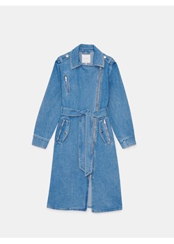 Mohito - Jeansowy płaszcz - niebieski ze sklepu Mohito w kategorii Płaszcze damskie - zdjęcie 171573063