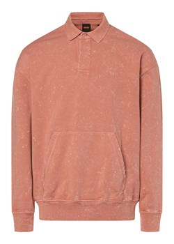 BOSS Orange Bluza męska - WeStrong Mężczyźni Bawełna morelowy jednolity ze sklepu vangraaf w kategorii Bluzy męskie - zdjęcie 171573484