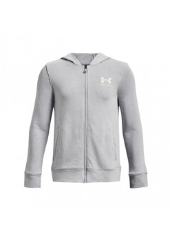 Chłopięca bluza dresowa rozpinana z kapturem Under Armour UA Rival Terry FZ Hoodie - szara ze sklepu Sportstylestory.com w kategorii Bluzy chłopięce - zdjęcie 171573844