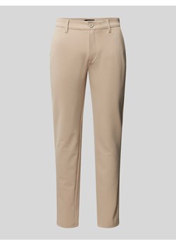 Spodnie o kroju slim fit z elastycznym paskiem model ‘Langford’ ze sklepu Peek&Cloppenburg  w kategorii Spodnie męskie - zdjęcie 171574163
