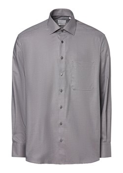 Eterna Comfort Fit Koszula męska - non-iron Mężczyźni Comfort Fit Bawełna antracytowy wzorzysty ze sklepu vangraaf w kategorii Koszule męskie - zdjęcie 171575701