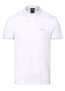 BOSS Green Męska koszulka polo - Paule 1 Mężczyźni Bawełna biały jednolity ze sklepu vangraaf w kategorii T-shirty męskie - zdjęcie 171575702