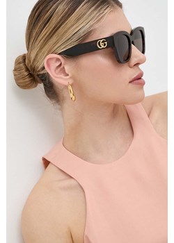 Gucci okulary przeciwsłoneczne damskie kolor brązowy ze sklepu ANSWEAR.com w kategorii Okulary przeciwsłoneczne damskie - zdjęcie 171578431