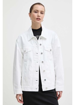 Miss Sixty kurtka jeansowa x Keith Haring damska kolor biały przejściowa oversize 6L1WJ2450000 ze sklepu ANSWEAR.com w kategorii Kurtki damskie - zdjęcie 171578894