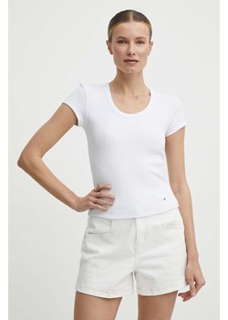 Tommy Hilfiger t-shirt damski kolor biały WW0WW41776 ze sklepu ANSWEAR.com w kategorii Bluzki damskie - zdjęcie 171579353