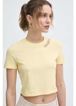 MAX&amp;Co. t-shirt damski kolor żółty 2416941094200 ze sklepu ANSWEAR.com w kategorii Bluzki damskie - zdjęcie 171579491