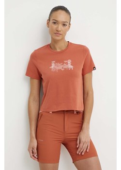 Mammut t-shirt Massone damski kolor czerwony ze sklepu ANSWEAR.com w kategorii Bluzki damskie - zdjęcie 171579513