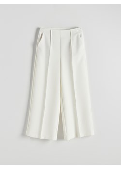 Reserved - Spodnie culotte z wiskozą - biały ze sklepu Reserved w kategorii Spodnie damskie - zdjęcie 171580300