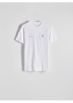 Reserved - T-shirt regular z nadrukiem - biały ze sklepu Reserved w kategorii T-shirty męskie - zdjęcie 171580404
