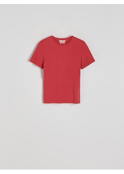 Reserved - T-shirt z modalem - czerwony ze sklepu Reserved w kategorii Bluzki damskie - zdjęcie 171580731