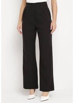 Czarne Spodnie Garniturowe z Kieszeniami Letiza ze sklepu Born2be Odzież w kategorii Spodnie damskie - zdjęcie 171582402