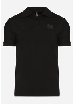 Czarna Bawełniana Koszulka Polo o Klasycznym Kroju Zapinana pod Szyją na Guziki Uptima ze sklepu Born2be Odzież w kategorii T-shirty męskie - zdjęcie 171582892