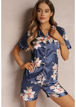 Granatowy Komplet Piżamowy Pronaea ze sklepu Renee odzież w kategorii Piżamy damskie - zdjęcie 171583184