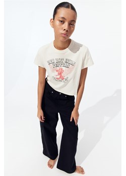 H & M - T-shirt z nadrukiem - Beżowy ze sklepu H&M w kategorii Bluzki damskie - zdjęcie 171583860