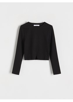 Reserved - Bluzka z ozdobnym wycięciem - czarny ze sklepu Reserved w kategorii Bluzki dziewczęce - zdjęcie 171585123