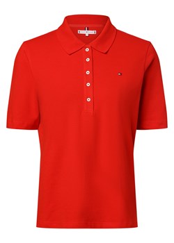 Tommy Hilfiger Damska koszulka polo Kobiety Bawełna czerwony jednolity ze sklepu vangraaf w kategorii Bluzki damskie - zdjęcie 171585281