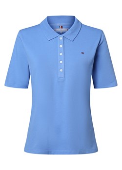 Tommy Hilfiger Damska koszulka polo Kobiety Bawełna niebieski jednolity ze sklepu vangraaf w kategorii Bluzki damskie - zdjęcie 171585282