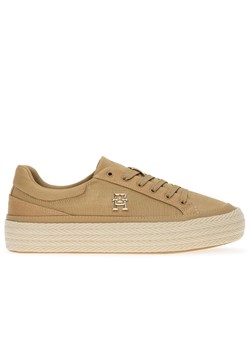 Buty Tommy Hilfiger Vulc Sneaker Linnen FW0FW07673-RBL - brązowe ze sklepu streetstyle24.pl w kategorii Espadryle damskie - zdjęcie 171585833