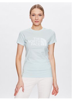 The North Face T-Shirt Easy NF0A4T1Q Niebieski Regular Fit ze sklepu MODIVO w kategorii Bluzki damskie - zdjęcie 171587120
