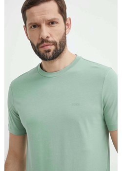 BOSS t-shirt bawełniany kolor zielony 50468347 ze sklepu ANSWEAR.com w kategorii T-shirty męskie - zdjęcie 171588501