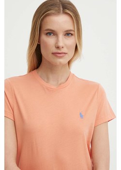 Polo Ralph Lauren t-shirt bawełniany kolor pomarańczowy 211898698 ze sklepu ANSWEAR.com w kategorii Bluzki damskie - zdjęcie 171588513