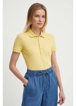 Lauren Ralph Lauren polo damski kolor żółty ze sklepu ANSWEAR.com w kategorii Bluzki damskie - zdjęcie 171588532