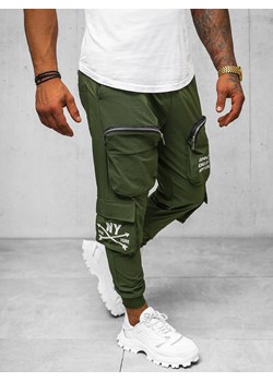Spodnie męskie chino joggery khaki OZONEE O/PS5513 ze sklepu ozonee.pl w kategorii Spodnie męskie - zdjęcie 171589404