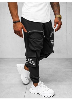 Spodnie męskie chino joggery czarne OZONEE O/PS5513 ze sklepu ozonee.pl w kategorii Spodnie męskie - zdjęcie 171589414