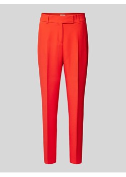 Spodnie w jednolitym kolorze w kant ze sklepu Peek&Cloppenburg  w kategorii Spodnie damskie - zdjęcie 171589494