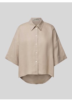 Bluzka koszulowa z lnu model ‘YARIKA’ ze sklepu Peek&Cloppenburg  w kategorii Koszule damskie - zdjęcie 171589690