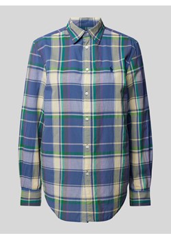 Bluzka koszulowa o kroju relaxed fit z wyhaftowanym logo ze sklepu Peek&Cloppenburg  w kategorii Koszule damskie - zdjęcie 171590064