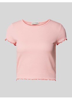 T-shirt krótki z falistym dołem ze sklepu Peek&Cloppenburg  w kategorii Bluzki damskie - zdjęcie 171590093