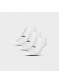 Damskie skarpetki stopki (3-pack) 4FWMM00USOCF274 - białe ze sklepu Sportstylestory.com w kategorii Skarpetki damskie - zdjęcie 171590262