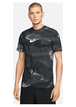 Męski T-shirt treningowy z nadrukiem moro Nike Dri-FIT - Czerń ze sklepu Nike poland w kategorii T-shirty męskie - zdjęcie 171590563